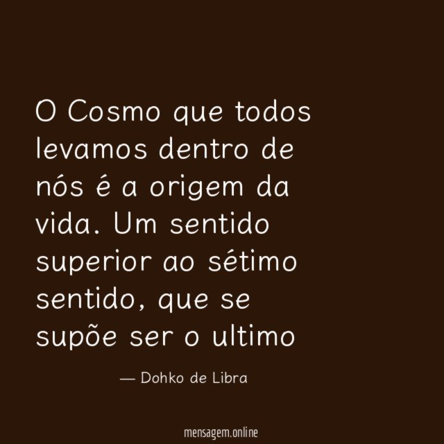 O Cosmo que todos levamos dentro de nós
