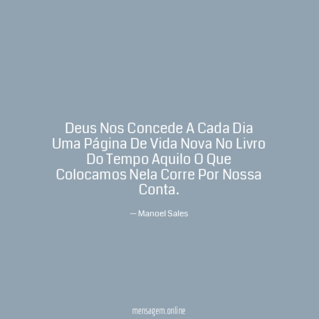 Deus Nos Concede A Cada Dia Uma Página