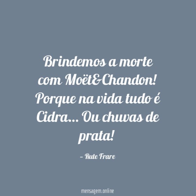 Brindemos a morte com Moët&Chandon