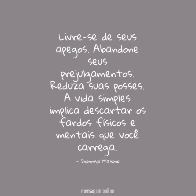 Livre-se de seus apegos