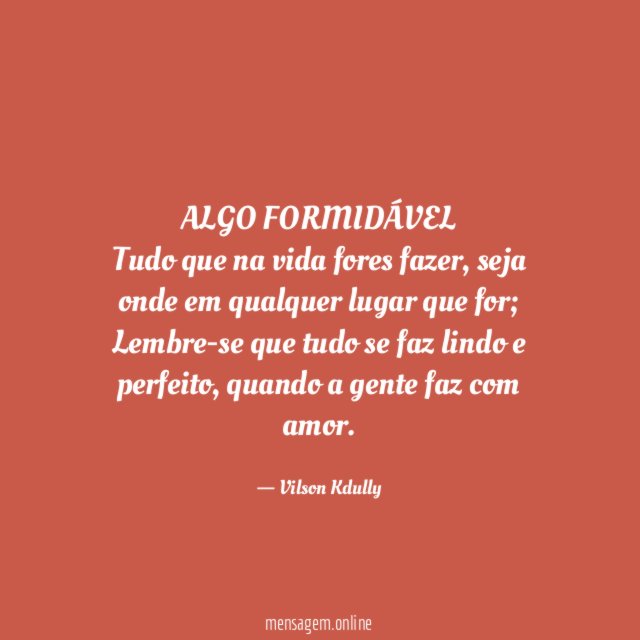 ALGO FORMIDÁVEL