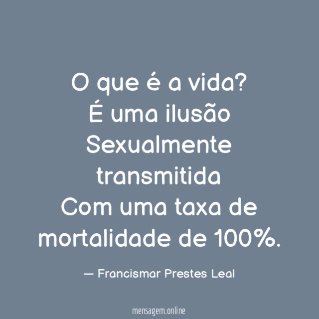 O que é a vida?