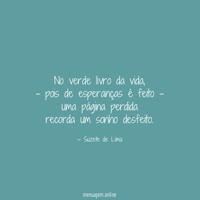 No verde livro da vida