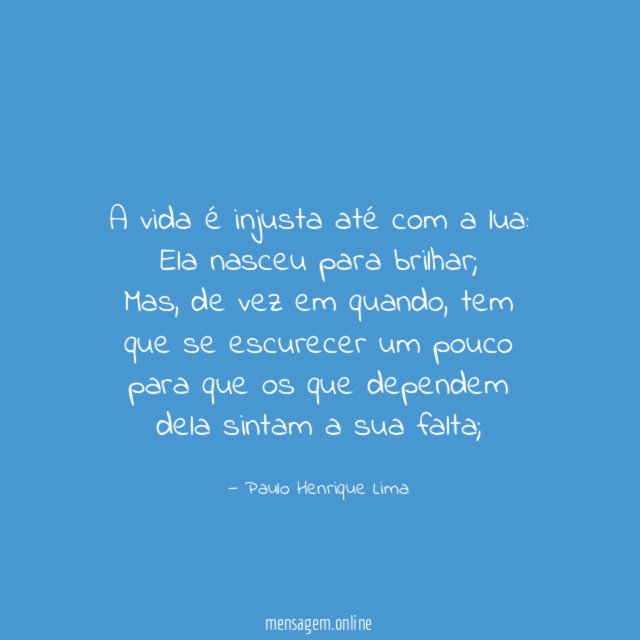A vida é injusta até com a lua