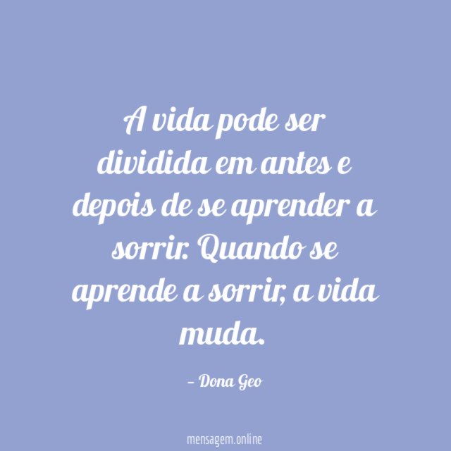 A vida pode ser dividida em antes e depois