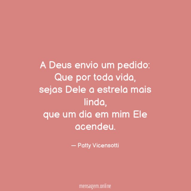 A Deus envio um pedido