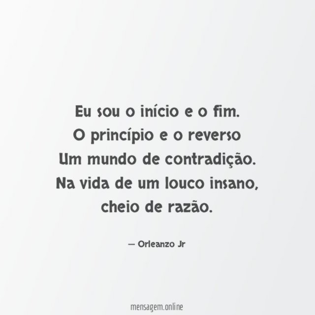 Eu sou o início e o fim