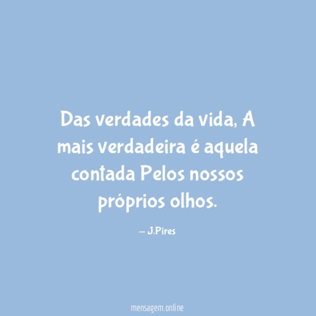 Das verdades da vida