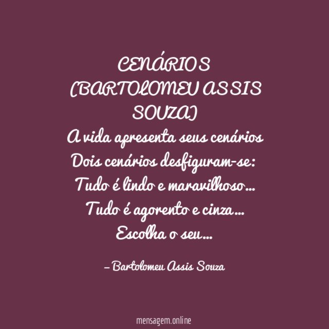 CENÁRIOS (BARTOLOMEU ASSIS SOUZA)