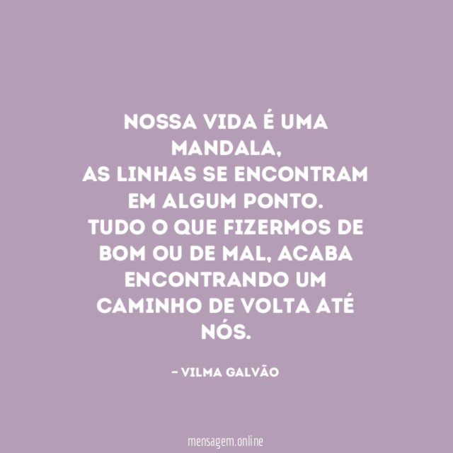 Nossa vida é uma mandala
