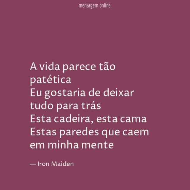 A vida parece tão patética Eu gostaria de deixar