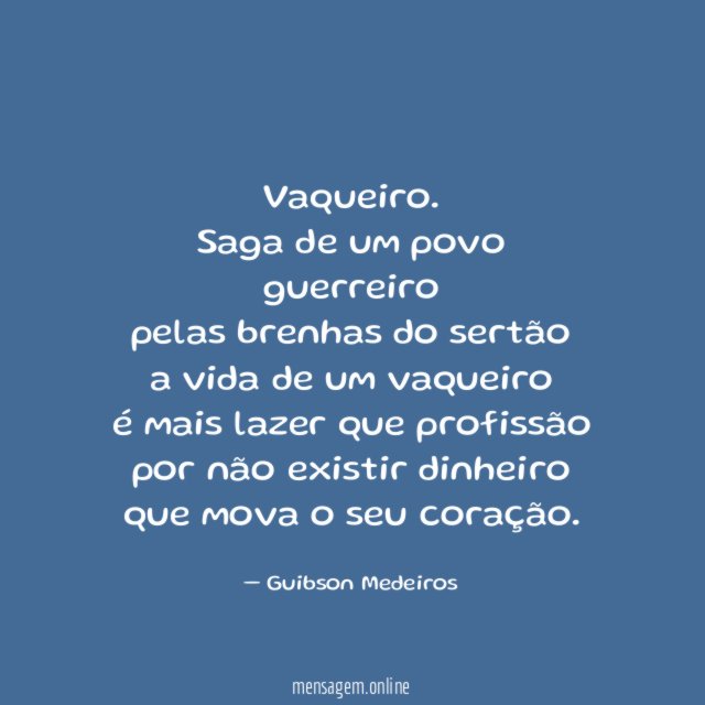 Vaqueiro.