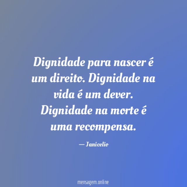 Dignidade para nascer é um direito