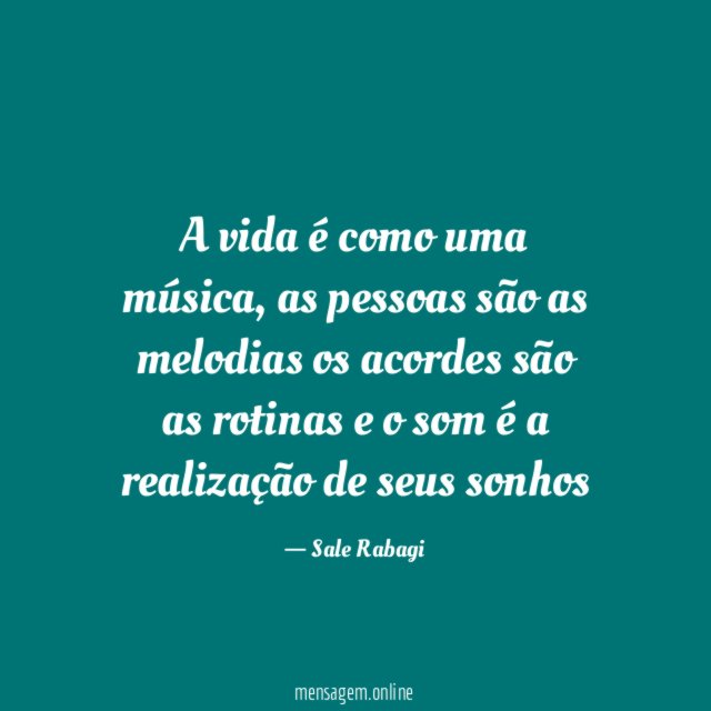 A vida é como uma música