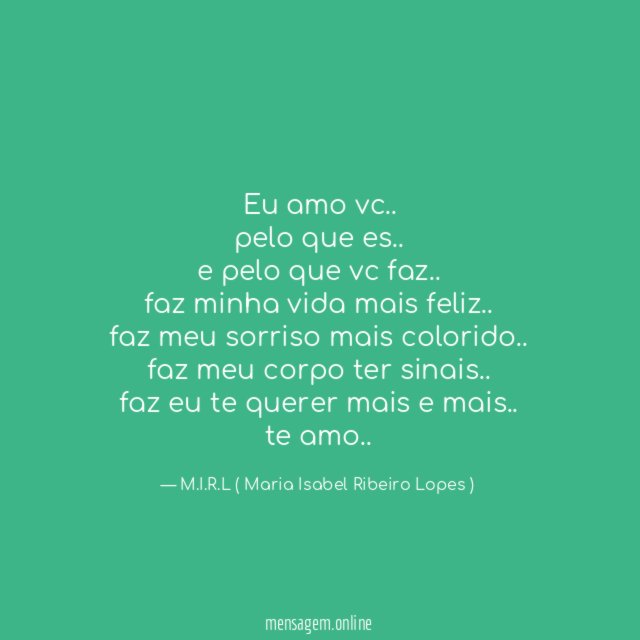 Eu amo vc