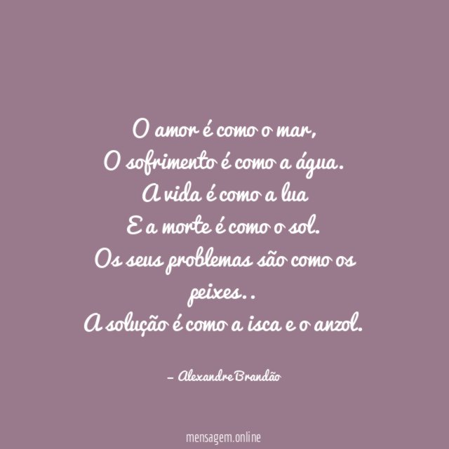 O amor é como o mar
