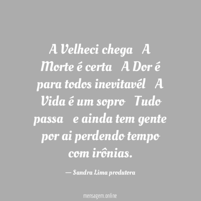 A Velheci chega