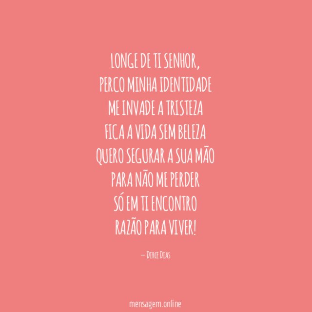 LONGE DE TI SENHOR