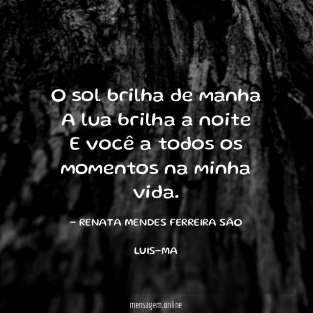 O sol brilha de manha A lua brilha a