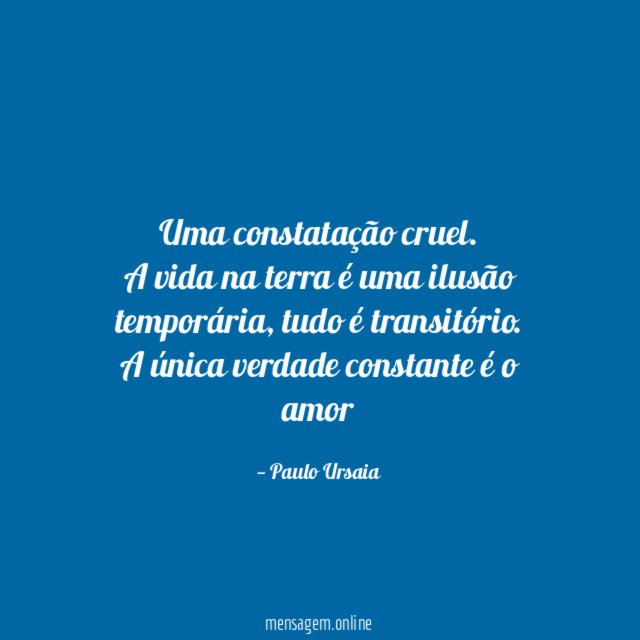 Uma constatação cruel