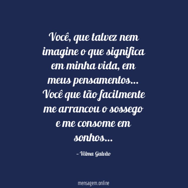 Você