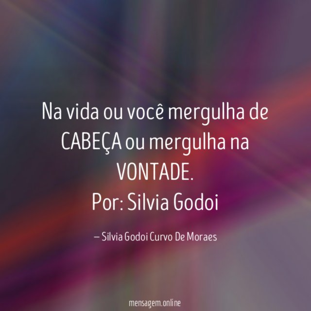 Na vida ou você mergulha de CABEÇA ou mergulha na VONTADE.