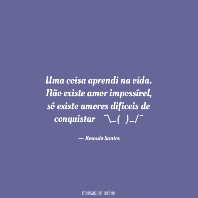 Uma coisa aprendi na vida