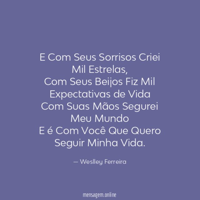 E Com Seus Sorrisos Criei Mil Estrelas