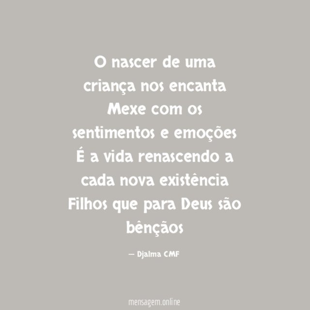 O nascer de uma criança nos encanta Mexe com
