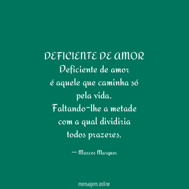 DEFICIENTE DE AMOR