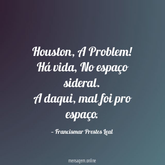 Houston, A Problem!