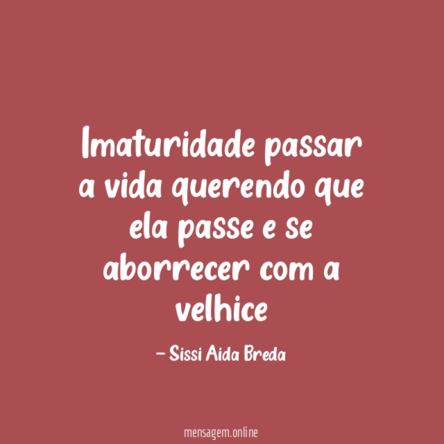 Imaturidade
