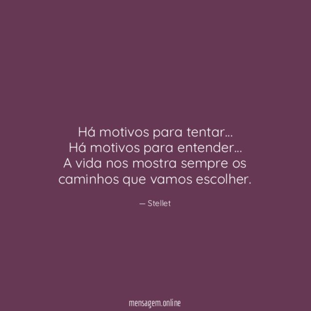 Há motivos para tentar