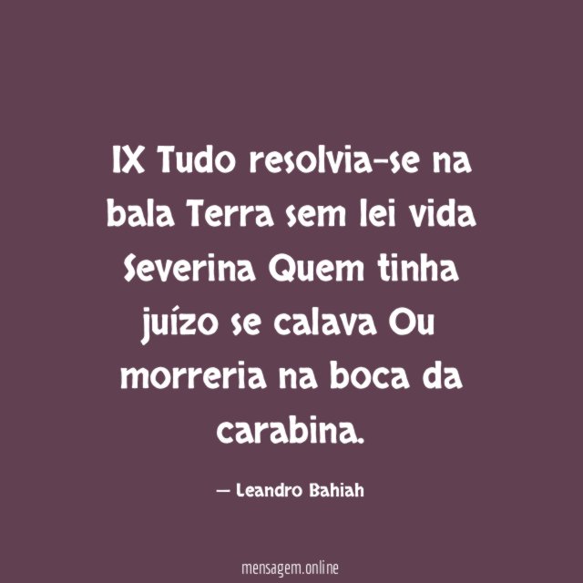 IX Tudo resolvia-se na bala