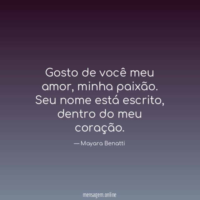 Gosto de você meu amor