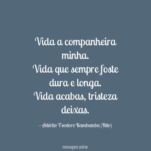 Vida a companheira minha