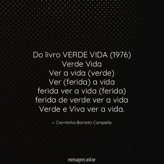 Do livro VERDE VIDA (1976)