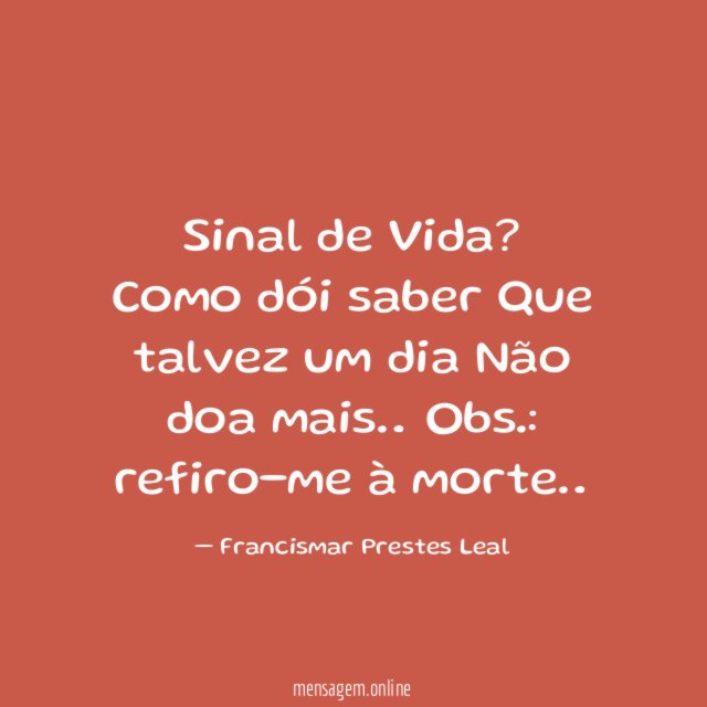 Sinal de Vida?