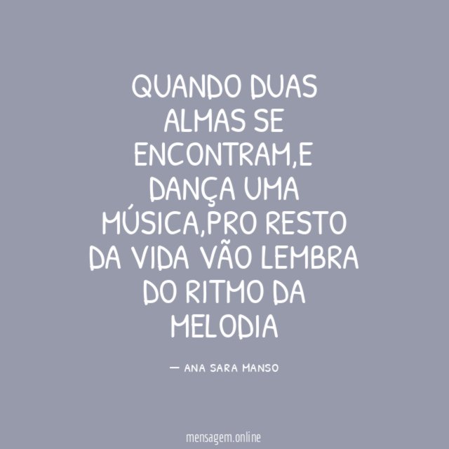 QUANDO DUAS ALMAS SE ENCONTRAM