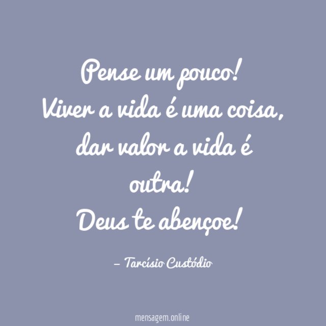 Pense um pouco