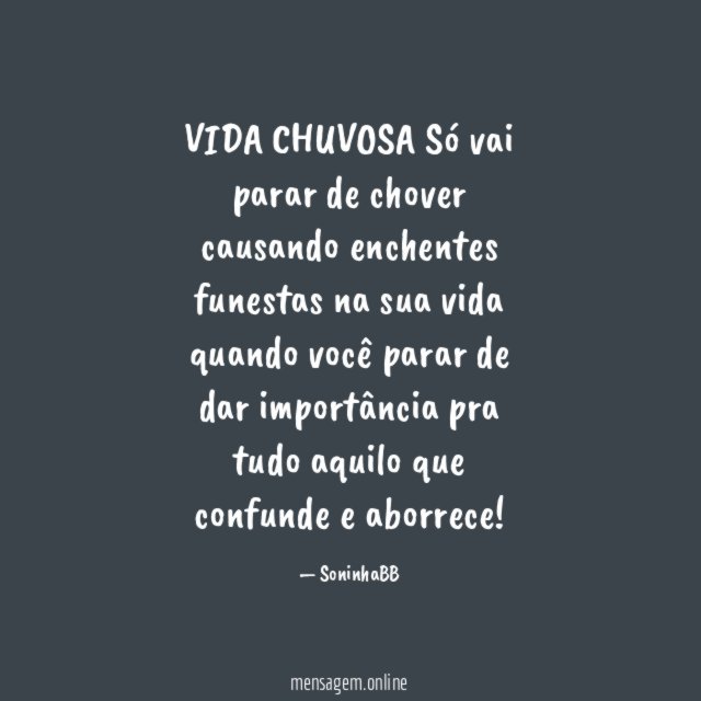 VIDA CHUVOSA