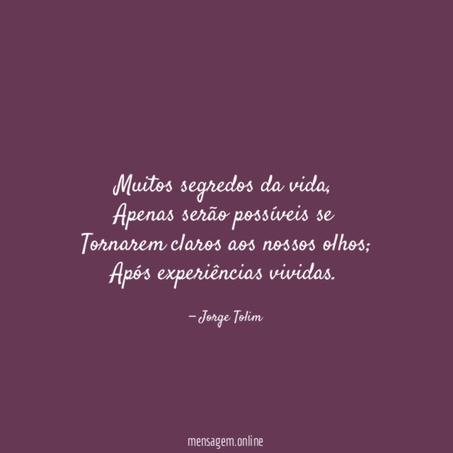 Muitos segredos da vida