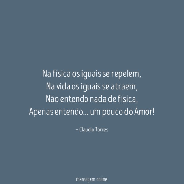 Na física os iguais se repelem
