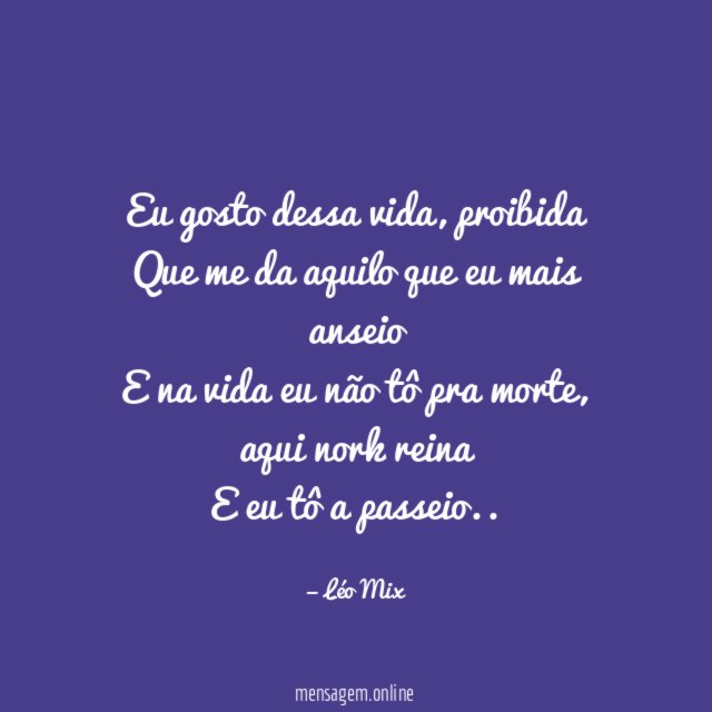 Eu gosto dessa vida