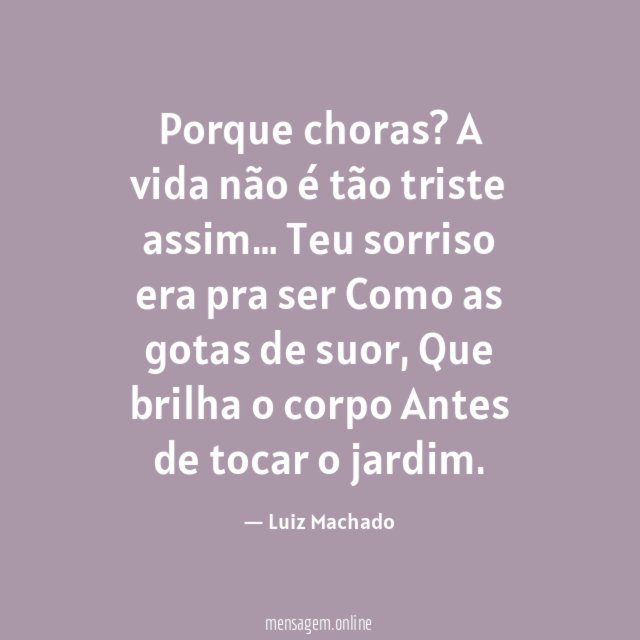 Porque choras