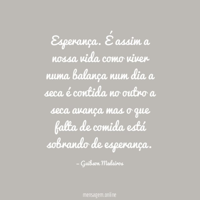 Esperança.