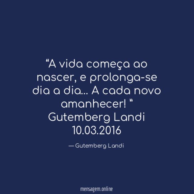 A vida começa ao nascer