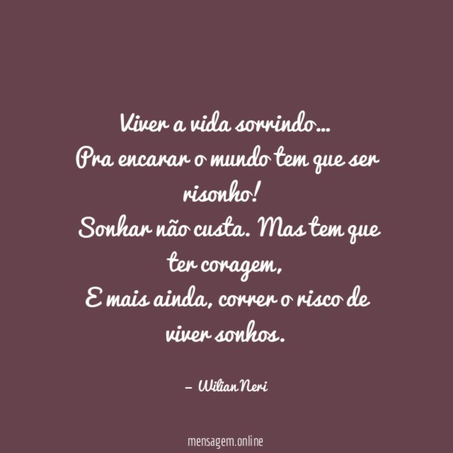 Viver a vida sorrindo