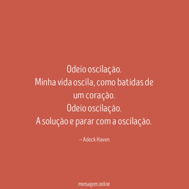 Odeio oscilação
