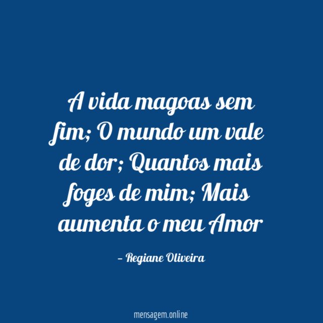 A vida magoas sem fim